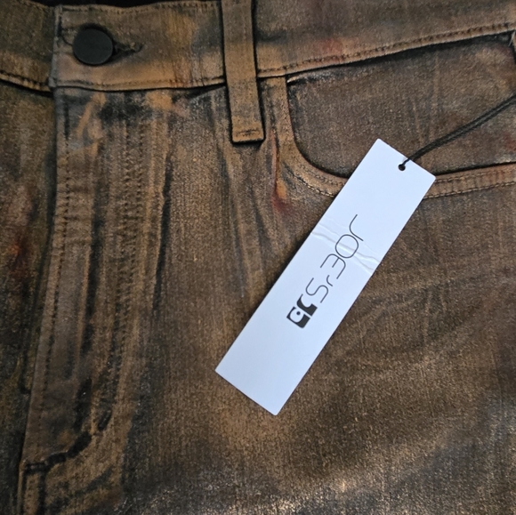 JOE'S New With Tags! Metallic Cropped High Rise Bronze Jeans. Size 12 - Picture 6 of 7